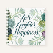 Pflanze Glück | Liebe Lachen Glück Notizblock (Vorderseite)