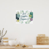 Pflanze Glück | Liebe Lachen Glück Poster (Küche)