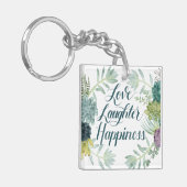 Pflanze Glück | Liebe Lachen Glück Schlüsselanhänger (Vorderseite links)