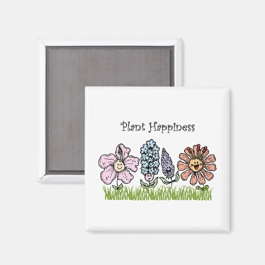 Pflanze Glück Magnet (Vorderseite/Rückseite)