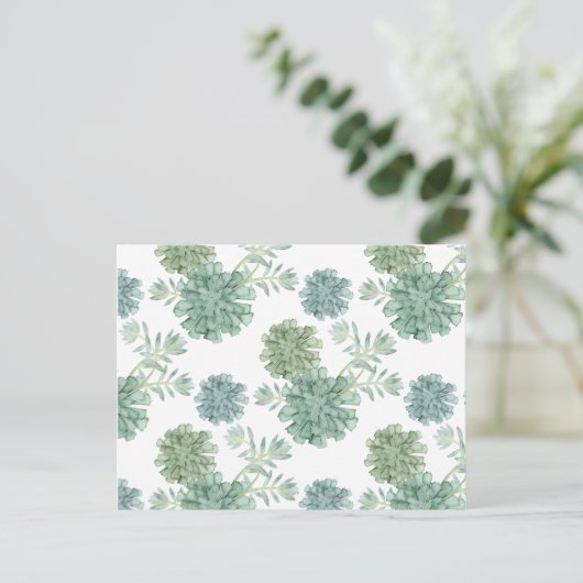 Pflanze Glück | Muster Postkarte (Stehend Vorderseite)