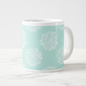 Pflanze Glück | Pastel Sukkuläres Muster Jumbo-Tasse (Vorderseite Rechts)