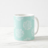 Pflanze Glück | Pastel Sukkuläres Muster Kaffeetasse (VorderseiteRechts)