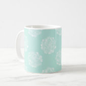 Pflanze Glück | Pastel Sukkuläres Muster Kaffeetasse (Vorderseite Links)