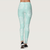 Pflanze Glück | Pastel Sukkuläres Muster Leggings (Rückseite)