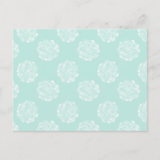 Pflanze Glück | Pastel Sukkuläres Muster Postkarte (Vorderseite)