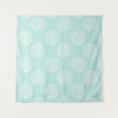 Pflanze Glück | Pastel Sukkuläres Muster Wandteppich (Vorderseite (Horizontal))