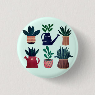 Pflanze glücklich button
