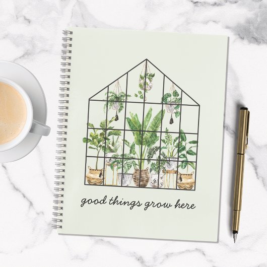 Pflanze "Green Tropical House" Notizblock
