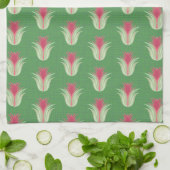 Pflanze Grün und Rot Geschirrtuch (Gefaltet)