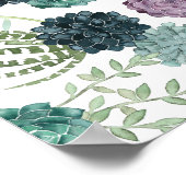 Pflanze Happiness Collection Sukkuläres Muster 3 Poster (Ecke)