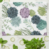 Pflanze Happiness Collection Sukkuläres Muster Geschirrtuch (Gefaltet)