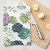 Pflanze Happiness Collection Sukkuläres Muster Geschirrtuch (Viertel Falte)