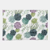 Pflanze Happiness Collection Sukkuläres Muster Geschirrtuch (Horizontal)