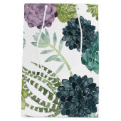 Pflanze Happiness Collection Sukkuläres Muster Mittlere Geschenktüte (Rückseite)