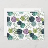 Pflanze Happiness Collection Sukkuläres Muster Postkarte (Vorne/Hinten)