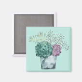 Pflanze Happy Collection | Sukkulturen Magnet (Vorderseite/Rückseite)