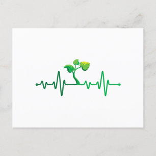 Pflanze Heartbeat - Botany Botanist Gardens Pflanz Feiertagspostkarte