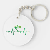 Pflanze Heartbeat - Botany Botanist Gardens Pflanz Schlüsselanhänger (Rückseite)