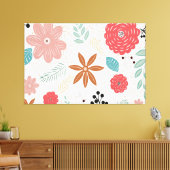 Pflanze Hintergrundmuster Stretched Canvas Print Leinwanddruck (Insitu (Wohnzimmer))