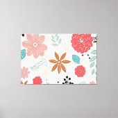 Pflanze Hintergrundmuster Stretched Canvas Print Leinwanddruck (Vorderseite)