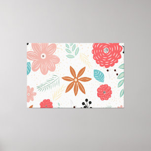 Pflanze Hintergrundmuster Stretched Canvas Print Leinwanddruck