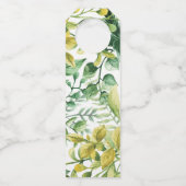 Pflanze Hochzeit von Frische Grünpflanzen Flaschenanhänger (Rückseite)