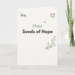 Pflanze Hoffnungssamen Lehrer Blumen  Karte