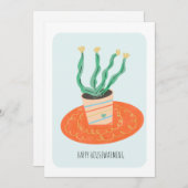 Pflanze Housewärming Cactus House New Zuhause Card (Vorne/Hinten)