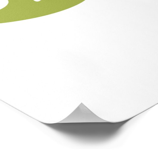 Pflanze Illustration Gelborange Grün Poster (Ecke)