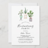 Pflanze im gepotteten Haus Party Einladung (Vorderseite)