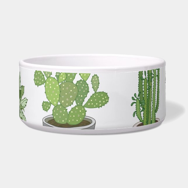 Pflanze im Haus, Vintages Doodmuster Napf (Vorderseite)