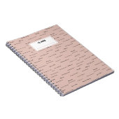 Pflanze im Innern geben Muster an. Personalisierte Notizblock (Rechte Seite)