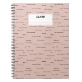 Pflanze im Innern geben Muster an. Personalisierte Notizblock (Vorderseite)