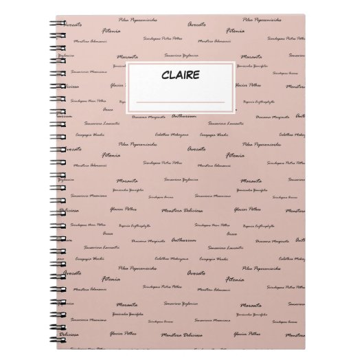 Pflanze im Innern geben Muster an. Personalisierte Notizblock (Vorderseite)