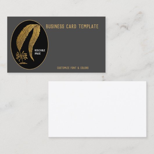 Pflanze im Meer - Goldmedaille Visitenkarte (Vorne/Hinten)