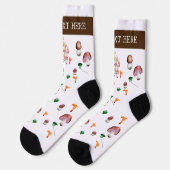 Pflanze im Pilz Goblincore-Kernnetz Socken (Linkes Detail)