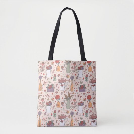 Pflanze im Rosa Haus: Vintag Tasche (Vorderseite)