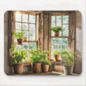 Pflanze im sonnigen Bauernhaus Mousepad (Vorne)