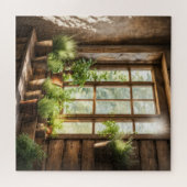 Pflanze in einem sonnigen Fenster Puzzle (Horizontal)