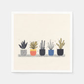 Pflanze in hellen Farben Serviette (Vorderseite)