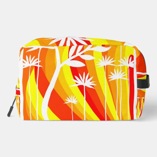 Pflanze in hellen Farben Waschbeutel (Rückseite)