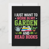 Pflanze in meinem Garten und Bücher lesen Dankeskarte (Vorderseite)