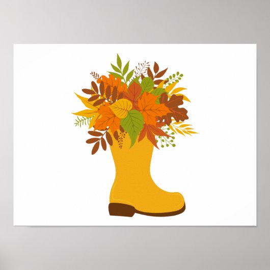 Pflanze in Stiefeln Poster (Vorne)