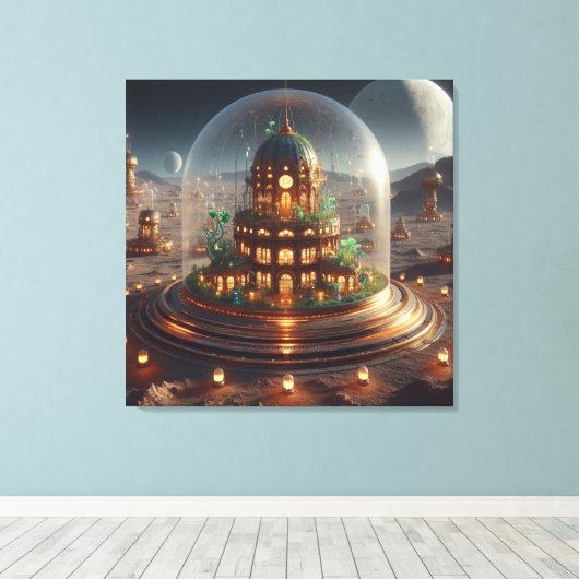 Pflanze Jewel Box Fantasy Art Leinwanddruck (Insitu (Holzboden))