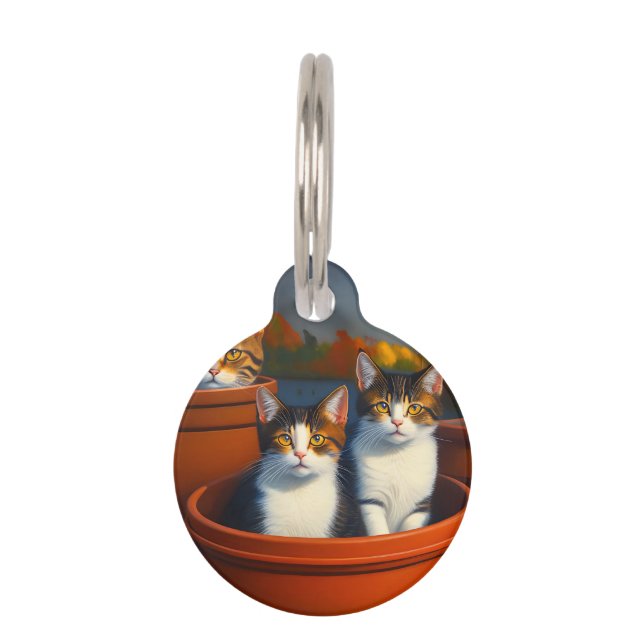 Pflanze Kätzchen, Pet-Tag Haustiermarke (Vorderseite)