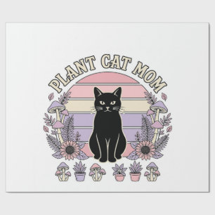 Pflanze Katze Mama Katze Pflanzen Cottagecore Vint Geschenkpapier