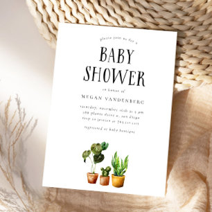 Pflanze Kinderdusche Einladung