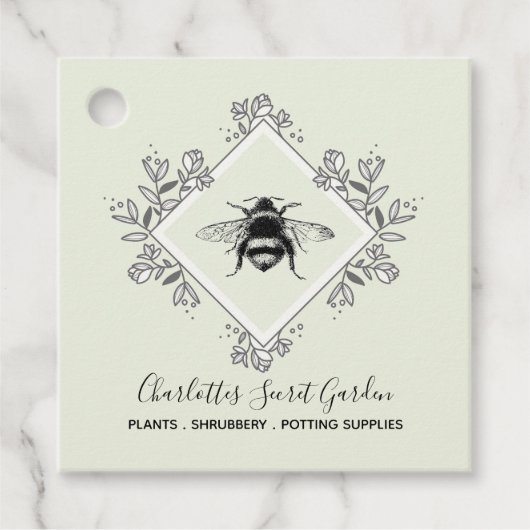Pflanze Kinderzimmer Garening liefert Honey Bee Lo Geschenkanhänger (Vorderseite)