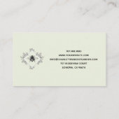 Pflanze Kinderzimmer Honigbiene mit Blumenlogo Visitenkarte (Rückseite)